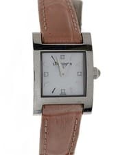 LONGINES 30210292 Quartz White Dial Pink Leather Luxury Watch Near Mint JAPAN