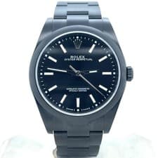 Rolex Oyster Perpetual Automatic 39mm Custom Black PVD Steel Men's Watch 114300