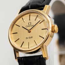 Vintage 1979 *NEAR MINT* OMEGA De Ville Cal.625 Manual Winding Gold 25mm Women's