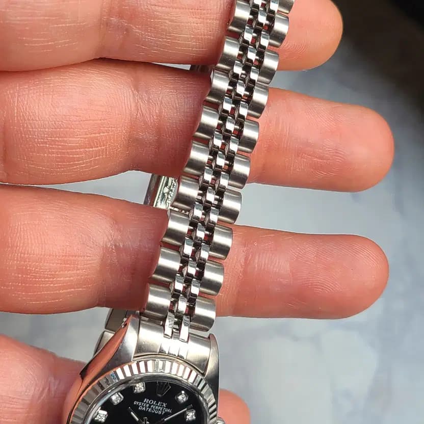 Rolex Women's Datejust Vintage Black Dial Watch Excellent Condition