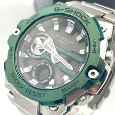 G SHOCK GST B400CD 1A3JF Wristwatch Green Solar Radio Timepiece Authentic