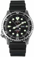 Citizen Promaster NY0040-09E Automatic Diver 200m Black Rubber Watch Japan New