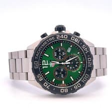 Tag Heuer Formula 1 Chronograph Green Dial Men's Watch CAZ101AP Box + Wrnty Card