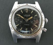 Vintage Lator Diver 150m 37mm Chronograph 17j Landeron 149 spares/repairs