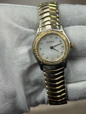 Ebel Classic Wave E1157F14 -16 18K Two Tone YG Silver Diamond Dial Quartz 25mm