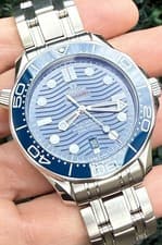 Omega Seamaster Diver 300M 42mm Ceramic Blue Dial Automatic Stainless Watch Box