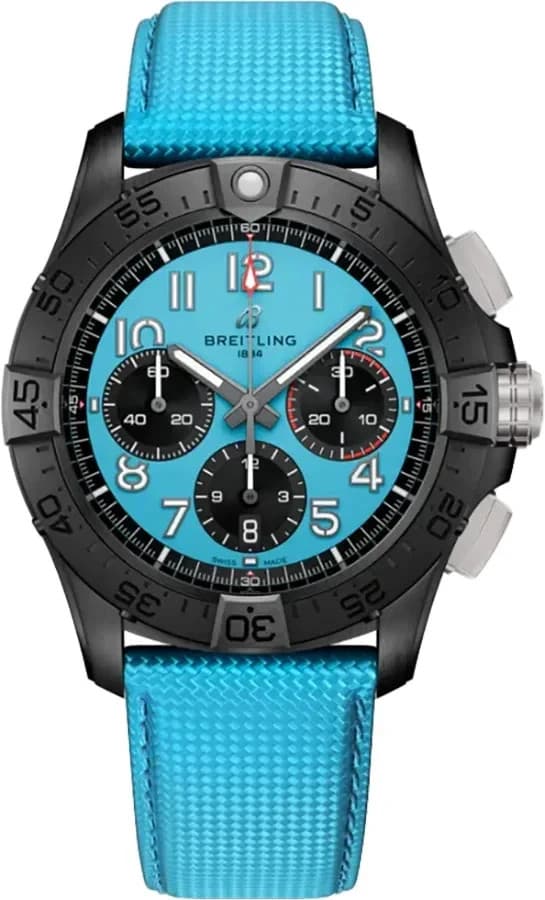 Breitling Avenger B01 42mm Night Mission Turquoise Dial Mens Watch SB0146101L1X1