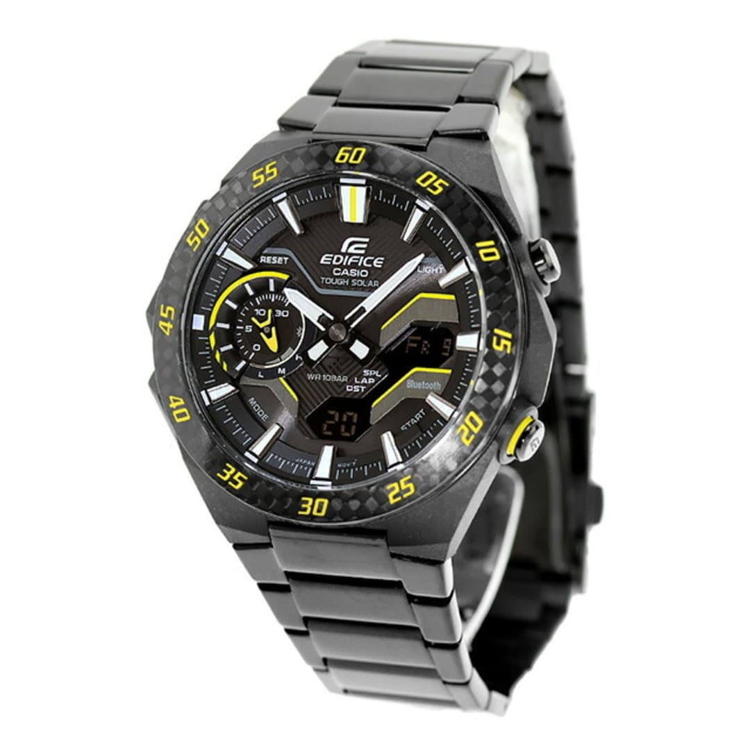 Casio Edifice ECB-2200RC Windflow Solar Watch Black Used From Japan