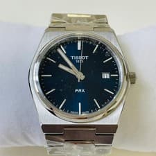 Tissot PRX Quartz Watch 40mm Stainless Steel Navy Dial Used