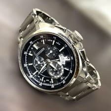 Citizen Attesa Eco-Drive ATD53-3011 Solar Titanium Watch Black Dial