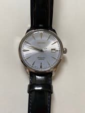 Seiko Presage Watch Automatic Silver Dial Leather Band Used from Japan