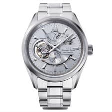 Orient Star RKAV0125S Automatic Open Heart Skeleton Watch Silver