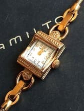 Hamilton American Classic Lady Quartz Watch Gold Case From Japan
