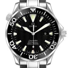 Omega Seamaster Black Wave Dial Steel Mens Watch 2264.50.00
