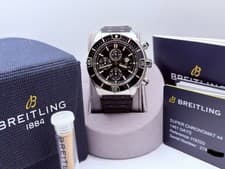 Breitling Super Chronomat Four Year Calendar I19320 44mm Black Dial Box Papers