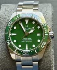 [MINT] Certina DS Action Diver 38mm Powermatic 80 Green C0488071109100, Full Set