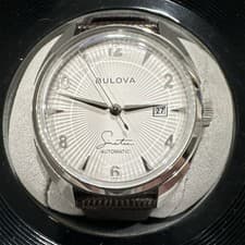 Bulova Frank Sinatra Fly Me To The Moon Automatic, Sapphire, Brown Leather