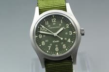 [Near MINT] Hamilton Khaki 9415A 33mm Green Dial Manual Winding Men's Watch
