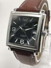 Men’s Accutron 25 Jewel Automatic Swiss Made Charcoal Black Dial Watch #C876713
