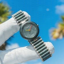 Vintage Tissot Rock Watch R150 Marble Stone Swiss Quartz Full Length Bracelet