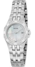 Bulova Diamonds 96R126 Women's Round Analog Stainless Steel Dress Date Watch