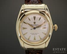 1936 Rolex Oyster Perpetual Hooded Lugs Bubbleback 3065 14k Gold Watch p23284