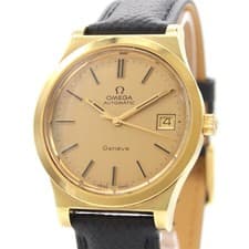 NEW Belt [NEAR MINT] OMEGA Geneve 166.0168 Gold Date AT Men's From JAPAN Z183