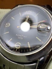 Vintage Eterna KonTiki 1958 Automatic Date Black Dial Swiss Watch Working