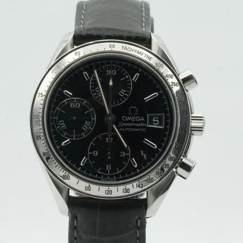 OMEGA SPEEDMASTER DATE MENS 1750.043 AUTOMATIC 39MM STEEL BLACK OM418