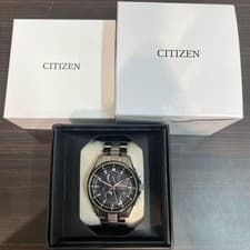 Citizen Attesa Watch Black Dial Moon Age Date Unisex Used