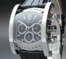 [w/ Box] BVLGARI Assioma AA48SCH Chronograph Black 38mm Automatic Men's Watch