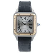 Cartier Santos Dumont Silver Dial Steel and Gold 31mm Quartz Mens Watch W2SA0011