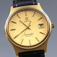 [Near MINT] OMEGA Seamaster 1342 Push Crown Date Gold Tone Quartz Men's Watch
