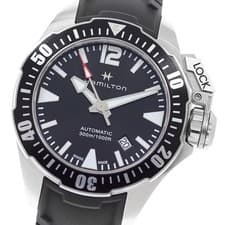 HAMILTON Khaki navy open water H776050 Date Black Dial Automatic Men's _952515
