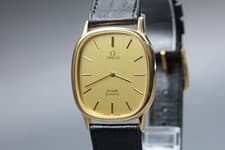 [Near MINT] Vintage 1984 OMEGA De Ville Cal.1365 Quartz Gold 30mm Men's Watch