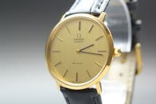 [Near MINT] Vintage 1977 OMEGA De Ville Cal.1330 Quartz Gold 34mm Men's Watch