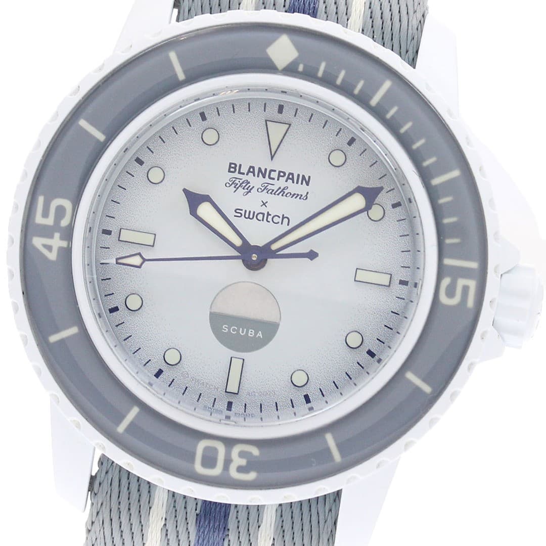 Swatch Blancpain Fifty Fathoms x Automatic Men’s Watch White Bio-Ceramic From Ja