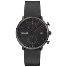 Junghans Max Bill Chronoscope Bauhaus 40mm Black Dial Men's Watch  27/4409.02