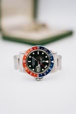 Rolex GMT-Master Men's Vintage 1968 Watch with Blue/Red Bezel - 1675