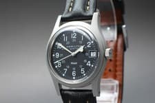 [NEAR MINT] HAMILTON Khaki 9797 Black Dial Date 33mm Qz Men's Watch From JAPAN