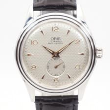 New Strap Oris 7427-40 Anti-Shock 17J Hand Winding Guilloche Small Second Watch