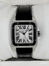 Cartier Santos 100 33mm 2878 Stainless Steel White Dial