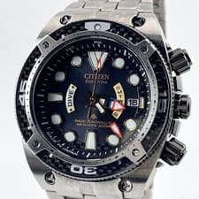 Citizen Promaster Marine Eco-Drive Diver Watch H112-T013392 Silver Black　japan