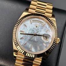 Rolex Day-Date 228238 MOP Baguette Diamond Dial Yellow Gold 40mm Watch - 2026
