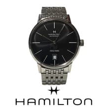 HAMILTON Intra Matic Automatic Black Dial 1.50in Case 6.69in Wrist