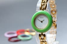 [Exc+5] Gucci Change Bezel 6 Colors 11/12.2 Gold Women's Watch From JAPAN