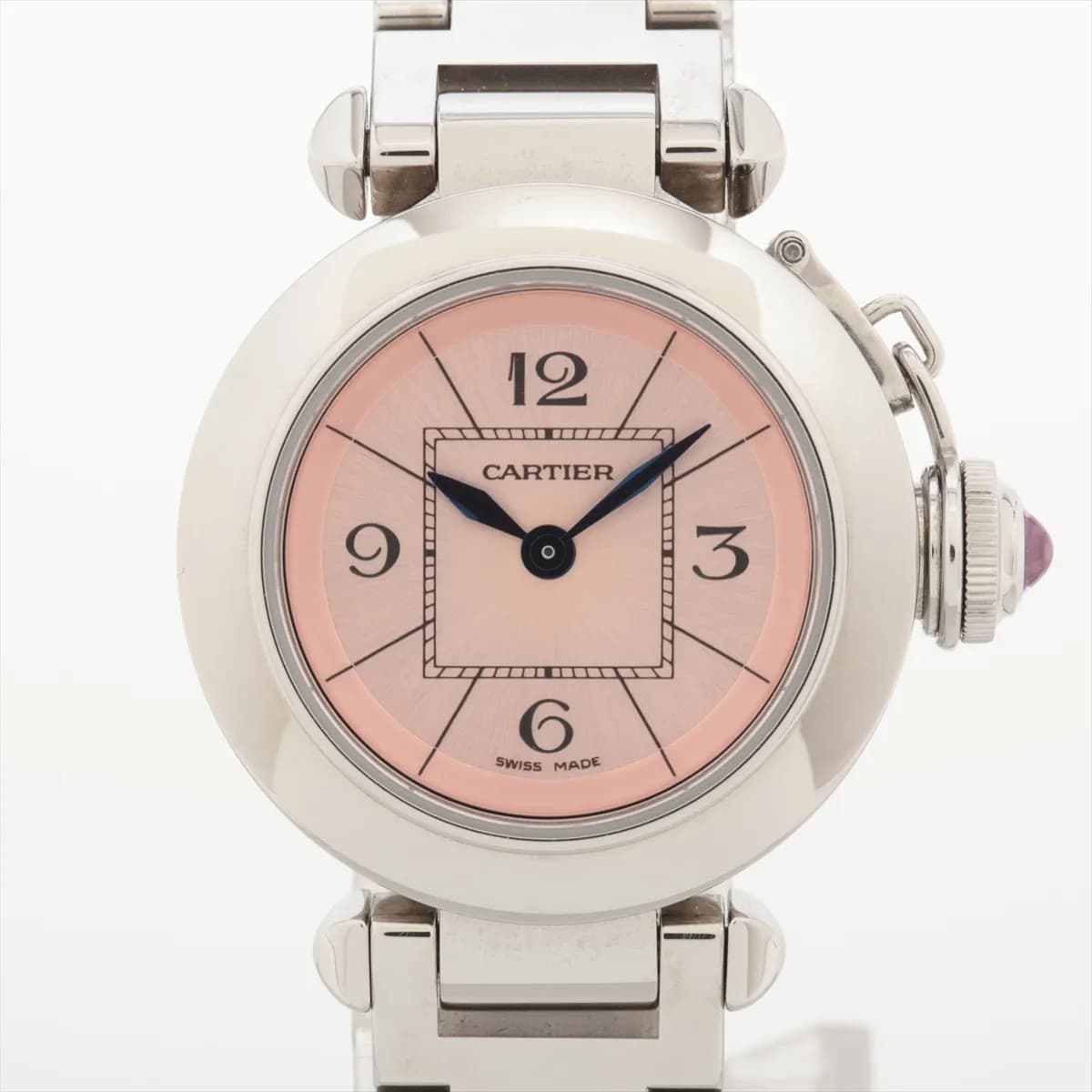 Cartier Miss Pasha W3140008 SS SS QZ Pink-Face 2 Extra Links