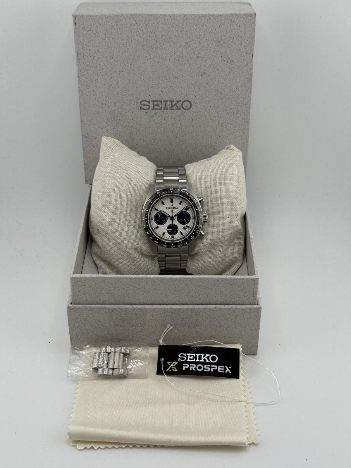 Seiko Prospex Speedtimer Solar Chronograph Stainless Steel Men's Watch SSC813