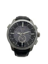 Seiko Quartz Watch Analog Black 7X52-0AK0 Used