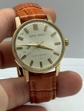 Seiko King Seiko First 25 Jewels 14K Gold-Plated Manual Wind Watch Used From Ja
